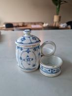 Blauw Sakse Menage Set - Peper, Zout, Mosterd, Ophalen of Verzenden