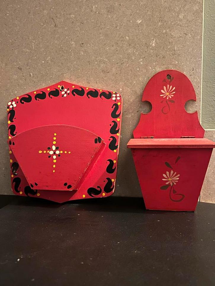 Retro Koffiefilterhouder & Theezakjesbakje, Huis en Inrichting, Keuken | Keukenbenodigdheden, Ophalen