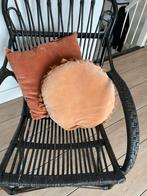 Velours kussen rond, Huis en Inrichting, Woonaccessoires | Kussens, Ophalen of Verzenden, Gebruikt, Bruin, Rond