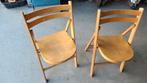 Vintage houten klapstoelen, Gebruikt, Twee, Bruin, Ophalen of Verzenden