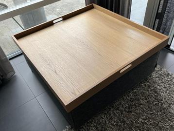 Eiken dienblad (vierkant) voor hocker beschikbaar voor biedingen