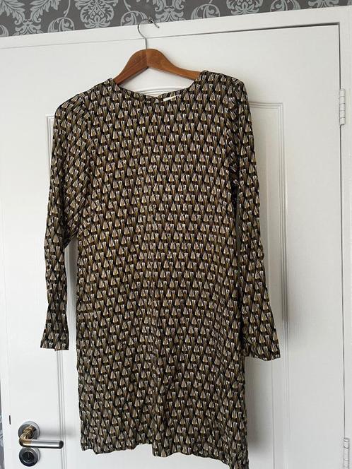 H&M prachtige geometrische print  jurkje, maat 34, Kleding | Dames, Jurken, Zo goed als nieuw, Maat 34 (XS) of kleiner, Groen