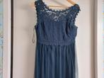 NIEUW -  KANT MAXI JURK - galajurk / jurk gala maat 40 / M, Maat 38/40 (M), Galajurk, Blauw, Nieuw