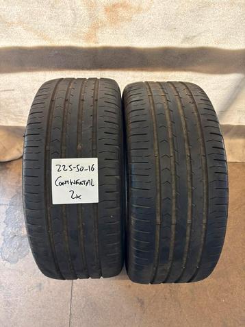 2x 225-50-16 - Continental PremiumContact 5 - Zomerbanden beschikbaar voor biedingen