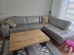 Leren hoekbank Montel met lounge gedeelte, Huis en Inrichting, Banken | Bankstellen, Ophalen, 250 tot 300 cm, Gebruikt, Hoekbank