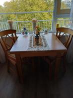 Kleine eethoek 80/80 met 2 stoelen, Ophalen, Zo goed als nieuw, Rechthoekig, 50 tot 100 cm