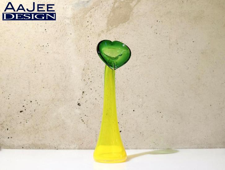 Jack in the Pulpit vaas - Bohemia of Murano - Geel groen, Huis en Inrichting, Woonaccessoires | Vazen, Gebruikt, Groen, Minder dan 50 cm