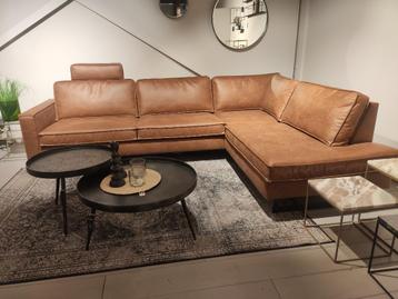 Hoekbank Eco-Leer Cognac  beschikbaar voor biedingen