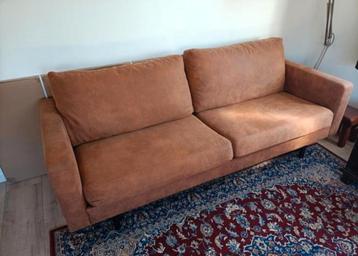 Cognac kleurige bank 2 meter 3 zits beschikbaar voor biedingen