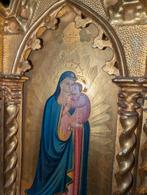 Neogotisch verguld altaar Madonna met kind. €485.  49 cm hoo, Antiek en Kunst, Ophalen