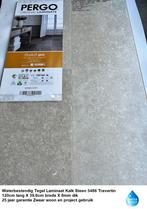 Waterbestendig Tegel Laminaat Limestone 120cm X 40cm, Tegel laminaat travertin, 75 m² of meer, Beige, Nieuw