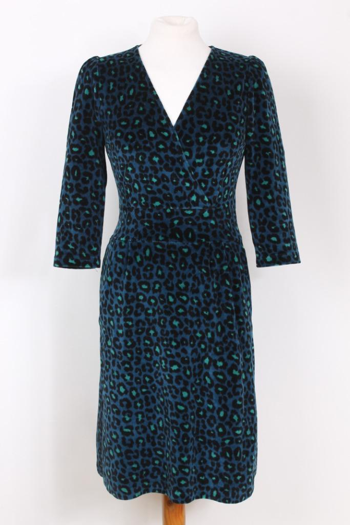 Herfst! Fluwelen jurk van KING LOUIE, Kleding | Dames, Jurken, Zo goed als nieuw, Maat 36 (S), Groen, Boven de knie, Verzenden