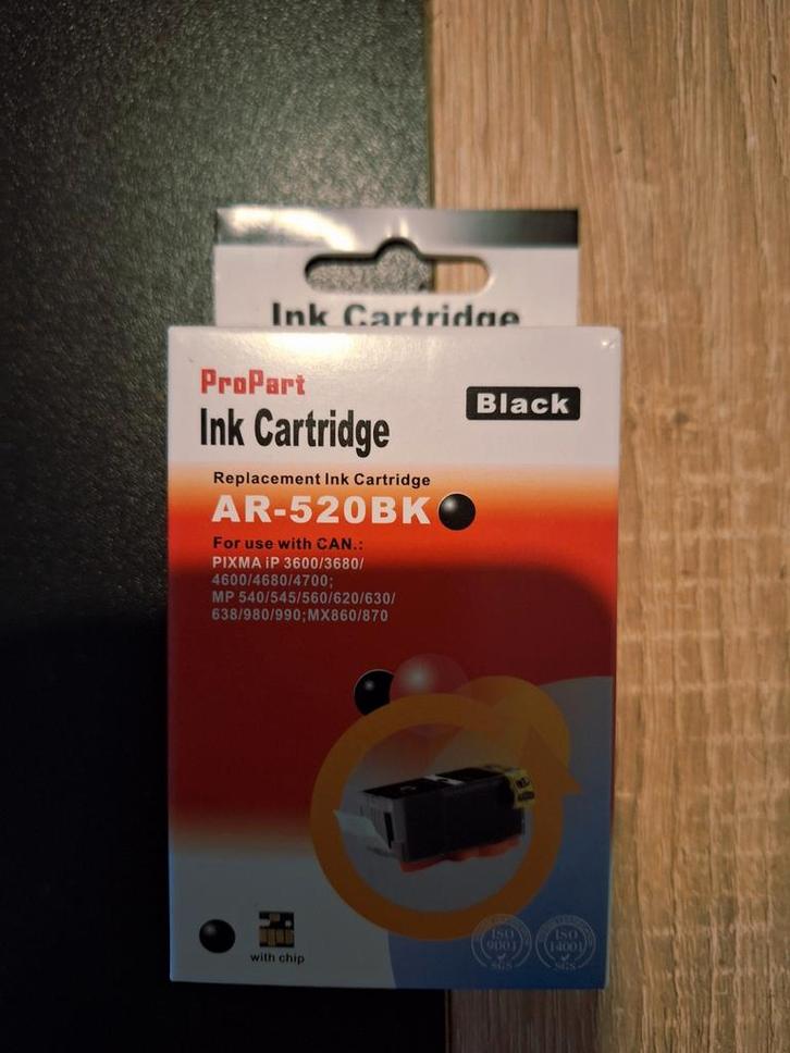 6 Stuks Propart AR-520BK Zwart Inktcartridge, Computers en Software, Printerbenodigdheden, Nieuw, Cartridge, Ophalen