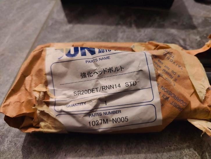 JUN Versterkte KOPBOUTEN SR20DETT/RNN14, Auto diversen, Tuning en Styling, Ophalen of Verzenden