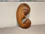 Houten Beeld moeder met Kind, Antiek en Kunst, Ophalen of Verzenden