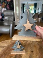 Kerstboompjes zink/metaal hout, Diversen, Kerst, Ophalen of Verzenden, Nieuw
