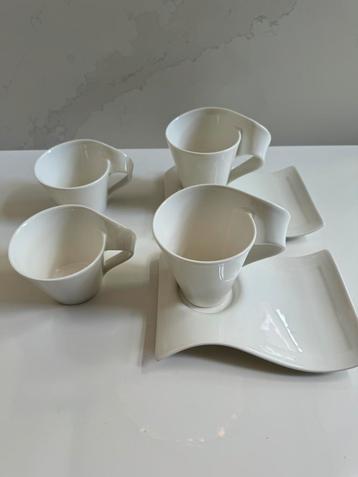 Villeroy & Boch NewWave 2x koffiekop 2x theekop 2x schotels beschikbaar voor biedingen