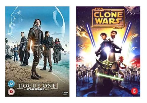 2x Star Wars: ROGUE ONE (2016) DVD + Clone Wars DVD, Cd's en Dvd's, Dvd's | Klassiekers, Zo goed als nieuw, Science Fiction en Fantasy