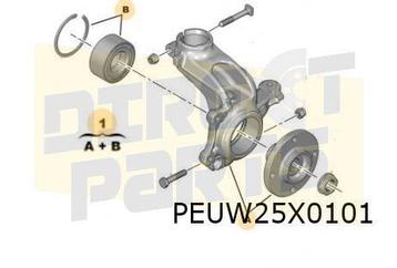 Peugeot/DS/Citroën Fuseestuk Rechts met wielnaaf 72 mm Origi beschikbaar voor biedingen