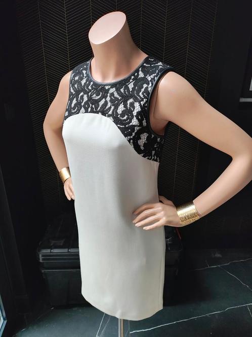 Michael Kors jurk met leer maat S/M nieuw originele, Kleding | Dames, Gelegenheidskleding, Nieuw, Cocktailjurk, Maat 36 (S), Wit
