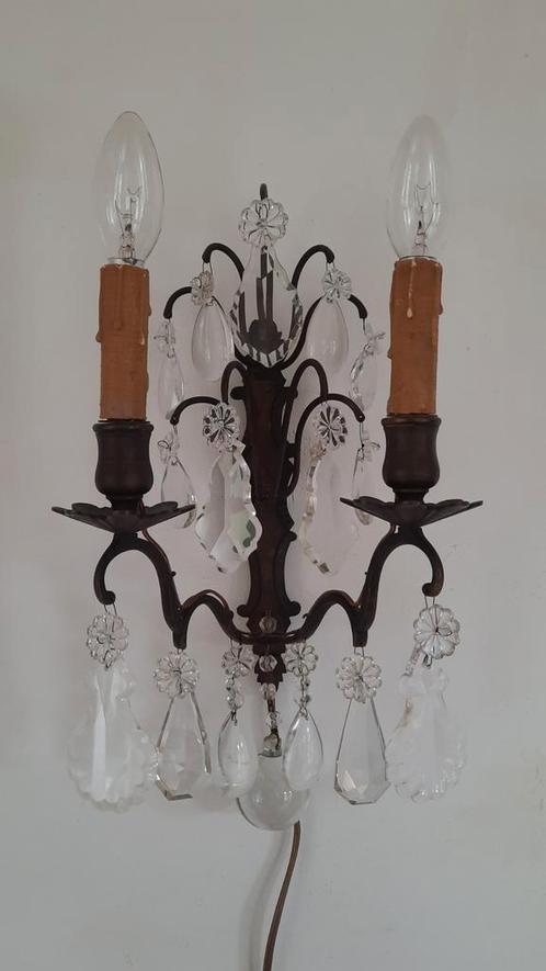 Set appliques oude pegellampjes 25U (nuzzelspul), Huis en Inrichting, Lampen | Wandlampen, Gebruikt, Ophalen of Verzenden