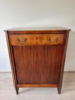 Antieke Mahonie Bijzettafel, Minder dan 50 cm, Gebruikt, Ophalen of Verzenden, Met lade(s)