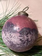 Grote zware paarse kerstbal, Ophalen of Verzenden