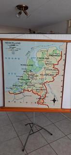 Retro landkaart, Antiek en Kunst, Ophalen, Aardrijkskunde
