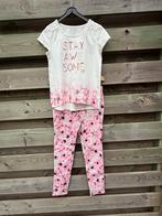 Place mt 140-146 broek bloemen + t-shirt Stay awesome zgan, Kinderen en Baby's, Kinderkleding | Maat 140, Meisje, Zo goed als nieuw