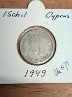 Cyprus one shilling 1949, Ophalen of Verzenden, Overige landen, Losse munt