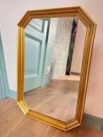 Retro vintage spiegel goud –70’s, wandspiegel, houten lijst, Ophalen