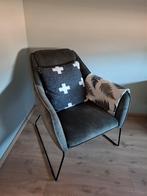 Groene velours fauteuil Sam - LOODS 5, Huis en Inrichting, Fauteuils, Ophalen, Zo goed als nieuw, Metaal