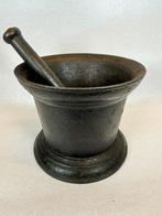 Antieke gietijzeren vijzel met stamper – 6 kg, Ophalen of Verzenden