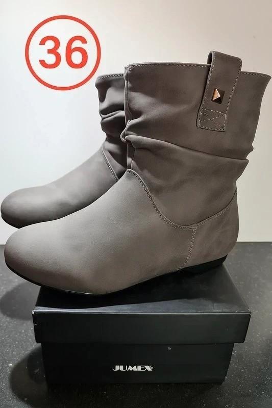 Jumex Soft Gray Enkellaarsjes – Maat 36, Kleding | Dames, Schoenen, Nieuw, Lage of Enkellaarzen, Grijs, Ophalen of Verzenden
