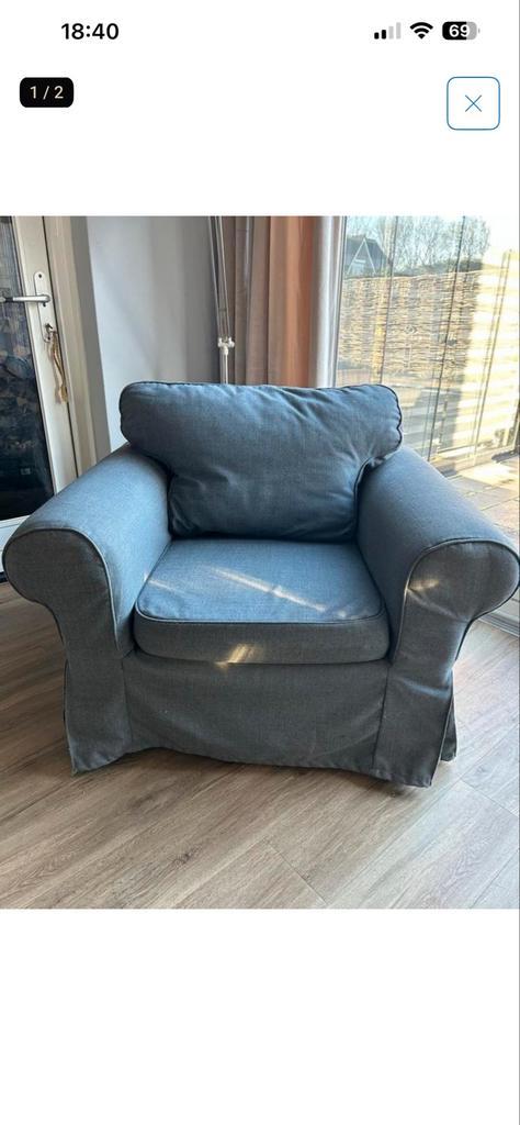 IKEA Ektorp Fauteuil - Comfortabele Stoel, Huis en Inrichting, Fauteuils, Gebruikt, Stof, 75 tot 100 cm, Ophalen of Verzenden