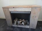 Bio ethanol sfeer haard. Ombouw gebruikt steigerhout, Huis en Inrichting, Haarden, Ophalen, Gebruikt, Vrijstaande haard, Overige soorten
