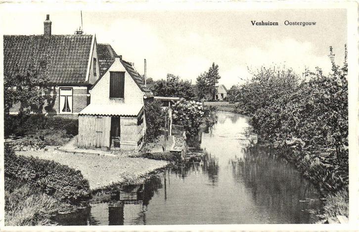 Venhuizen - Oostergouw - dorpsgezicht - ongelopen, Verzamelen, Ansichtkaarten | Nederland, Ongelopen, Noord-Brabant, Voor 1920