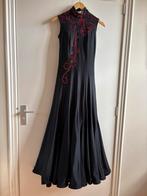Prachtige lange zwarte kerstjurk, Kleding | Dames, Zwart, Ophalen of Verzenden, Zo goed als nieuw, Maat 36 (S)