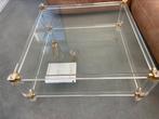 Hollywood Regency vintage salontafel 1x1 mtr, Huis en Inrichting, Tafels | Salontafels, 50 tot 100 cm, Minder dan 50 cm, Glas