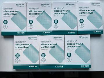 7x Kliniderm siliconen wondcontactlaag 7,5x10cm beschikbaar voor biedingen