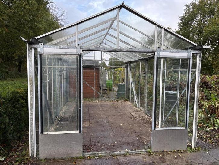 Hobby-tuin-kweek kas 6x3m., Tuin en Terras, Kassen, Gebruikt, Kweekkas, Staal, Glas, Ophalen