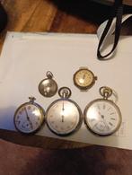 Zilveren zakhorloges, stopwatch en foto hanger, Sieraden, Tassen en Uiterlijk, Antieke sieraden, Ophalen of Verzenden