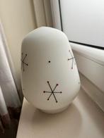 Vintage lampenkap met sterren - jaren 70, Ophalen, Wit, Rond, Zo goed als nieuw