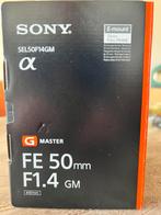 Sony FE 50mm F1.4 GM, Audio, Tv en Foto, Fotografie | Lenzen en Objectieven, Ophalen of Verzenden, Nieuw, Standaardlens