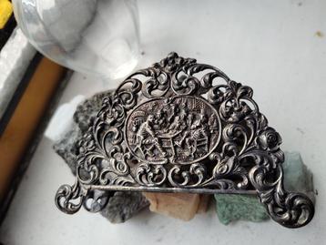 Antieke Verzilverde Art Nouveau Servethouder  beschikbaar voor biedingen