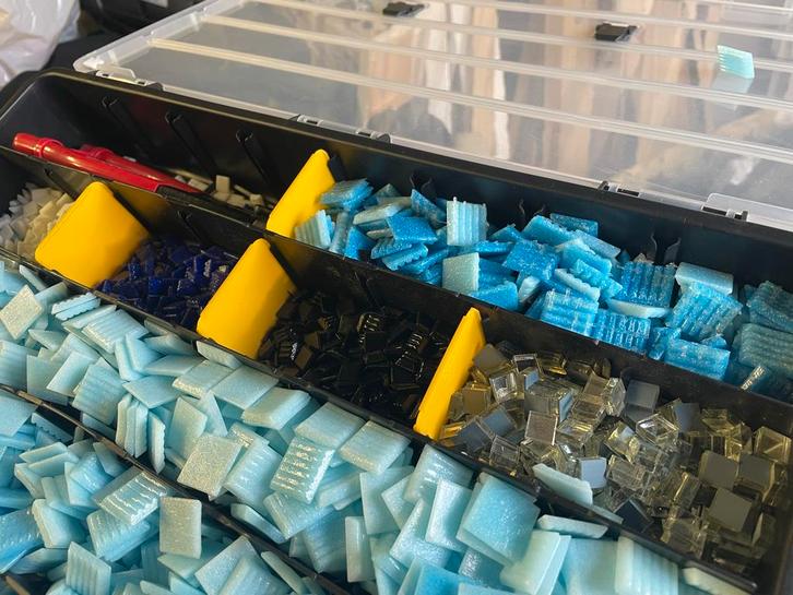 Mozaïeksteentjes Set met Tang en Sorteerdoos, Hobby en Vrije tijd, Kralen en Sieraden maken, Nieuw, Kraal, Ophalen