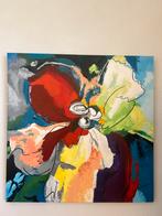 Kleurrijk schlderij 90 x 90 cm, Antiek en Kunst, Ophalen