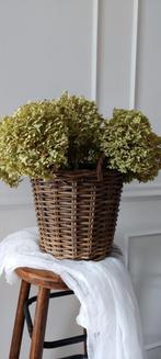 ​Grote landelijke rotan plantenmand met handvatten ., Mand, Rond, Ophalen of Verzenden, Zo goed als nieuw