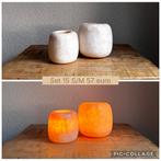 Alabaster Waxinelichthouders Set 15, Ophalen of Verzenden, Nieuw, Rond, Overige materialen