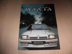 Opel Manta 1970 / 1983 en Rekord  folders 3x, Ophalen of Verzenden, Gelezen, Opel